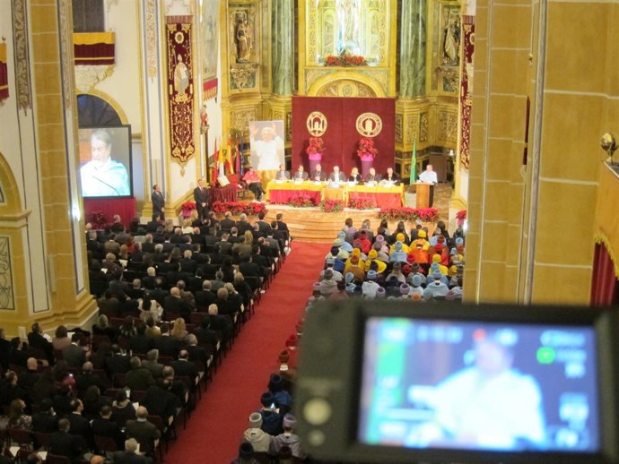 El eurodiputado y exministro del Interior, Jaime Mayor Oreja, en la UCAM