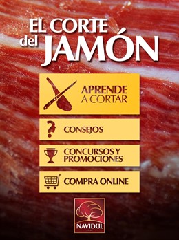 Aplicación de Navidul para cortar jamón 