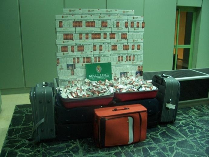 Tabaco intervenido en el Aeropuerto de Santiago