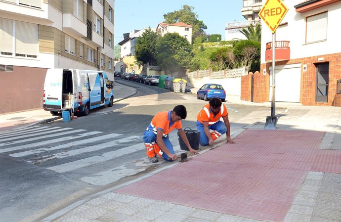 Obras rebaje aceras 