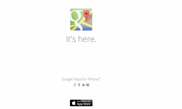 Página de Google para Google Maps iOS 