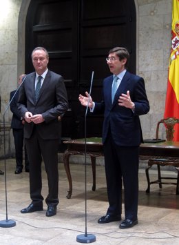 Fabra y Goirigolzarri presentan el convenio para cesión de viviendas de Bankia.