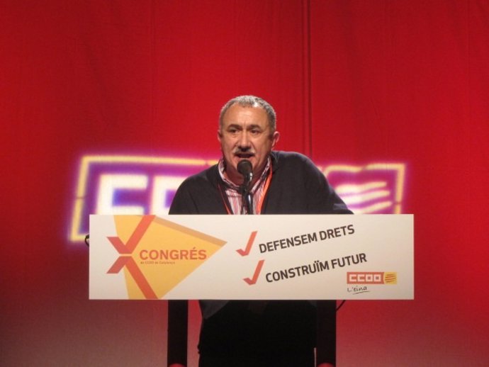 El secr gral de UGT J.M.Álvarez en el Congreso de CC.OO.