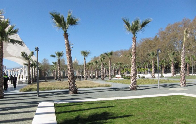 Vistas del Palmeral de las Sorpresas de Málaga