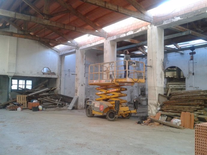 Cubierta de la fábrica de la seda de Almoines (Valencia)
