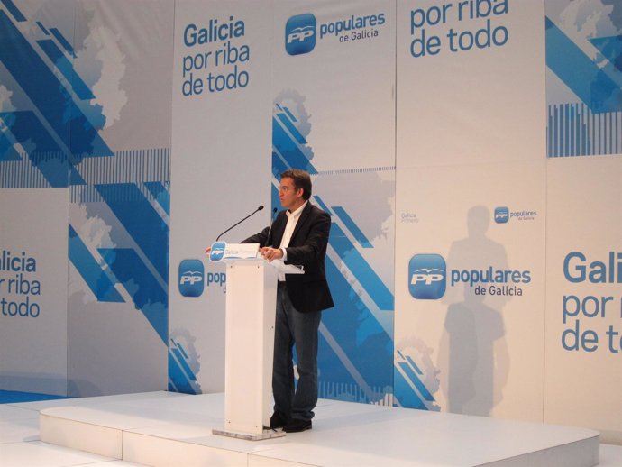 Alberto Núñez Feijóo en un acto del PPdeG