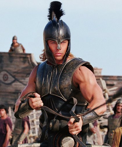 Brad Pitt, Brian Cox y Orlando Bloom en la guerra de 'Troya'