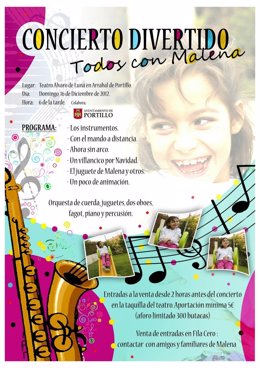 Cartel del concierto solidario con Malena