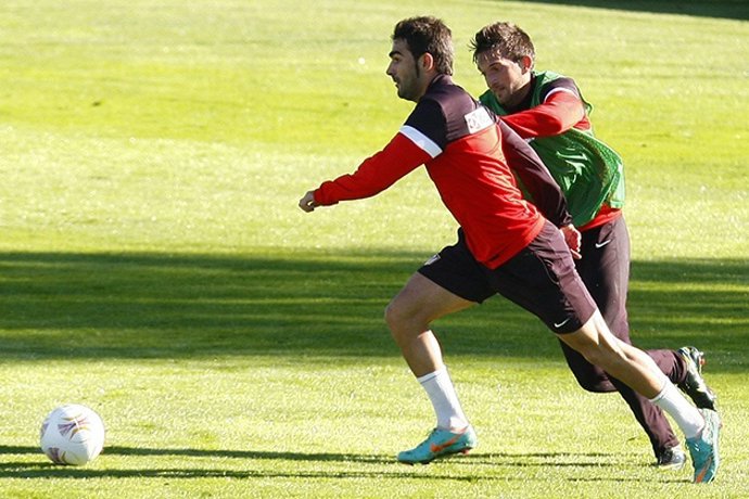 Adrián López entrenamiento Atlético de Madrid 