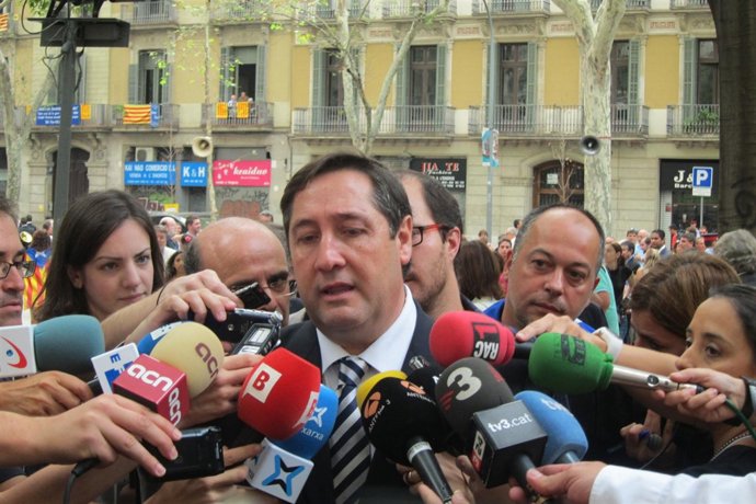 Josep Maria Pelegri en la ofrenda floral de la Diada