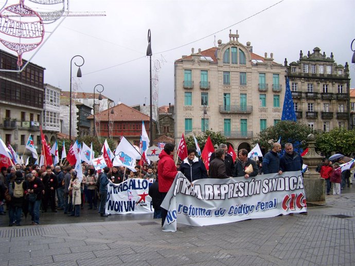 Manifestación convocada por la CIG en Pontevedra