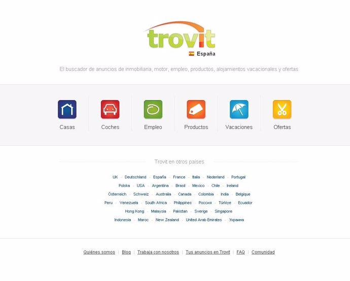 Página web Trovit