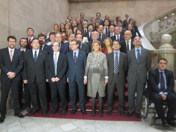 Foto de los diputados de CiU en el Parlament