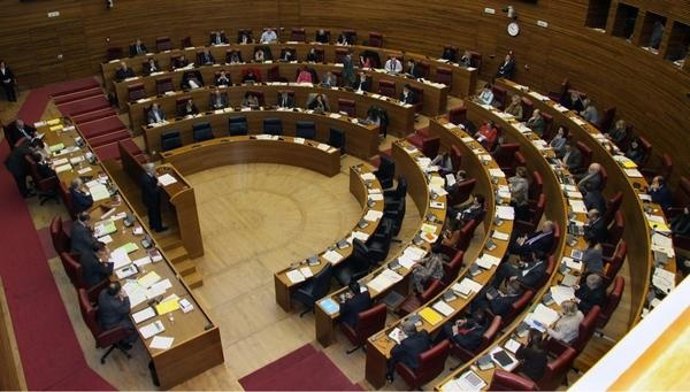 Imagen del hemiciclo de las Corts valencianes