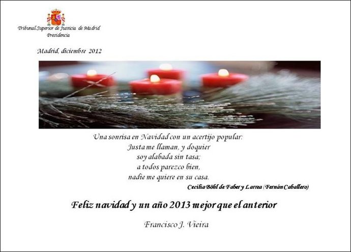 Felicitación del TSJM