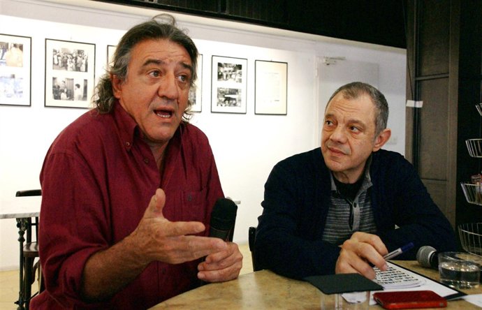 Tortell Poltrona y Lluís Pasqual en la presentación de 'Grimègies'