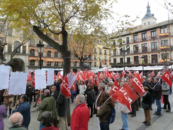 Manifestación en Toledo contra las pensiones 17 de diciembre 2012