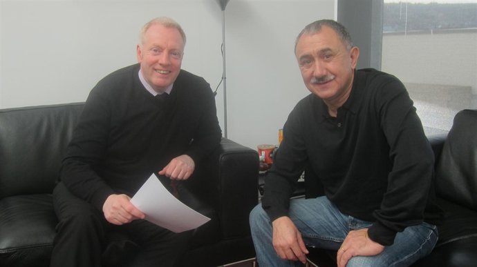  J.M.Àlvarez (Secret.Gral UGT Catalunya) Y G.Smith (Secret. Gral. STUC)