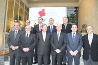 El presidente de la UCAM acompaña a Valcárcel y al Comisario europeo de política regional en el Foro Nueva Murcia