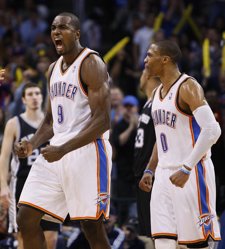 Serge Ibaka y Russell Westbrook