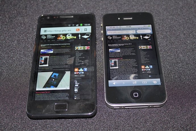 Samsung Galaxy S II e Iphone