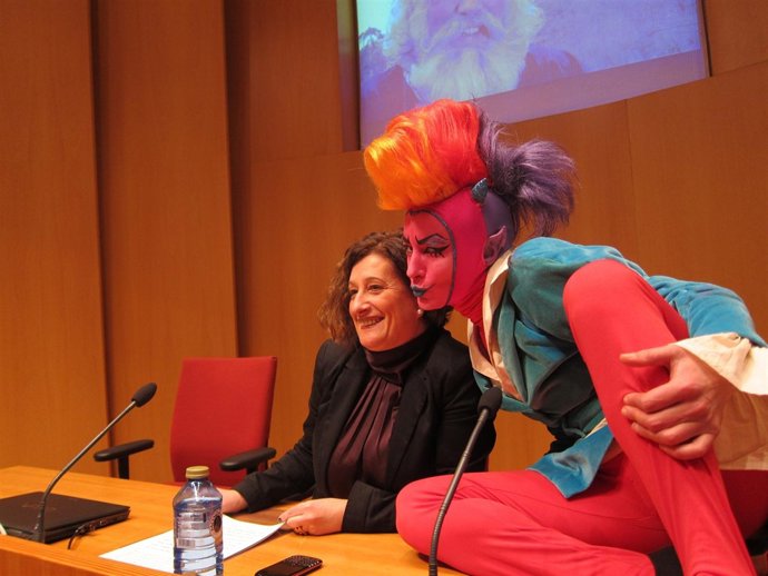 Presentación del recibimiento a Olentzero.