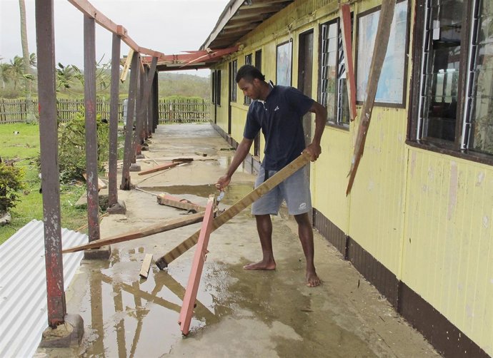 Tormenta tropical Evan a su paso por Fiyi