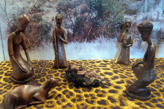 Uno de los conjuntos de `Belenes de África'