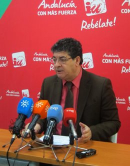 Diego Valderas,  hoy en rueda de prensa