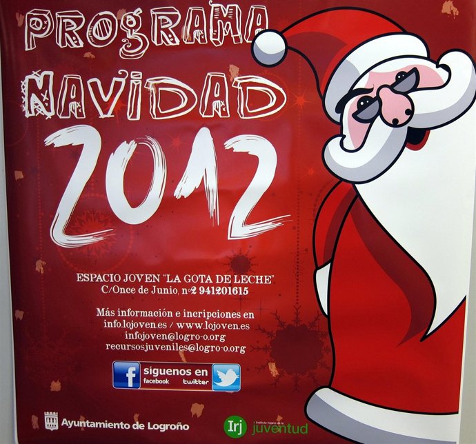 Cartel de las navidades en la Gota de Leche