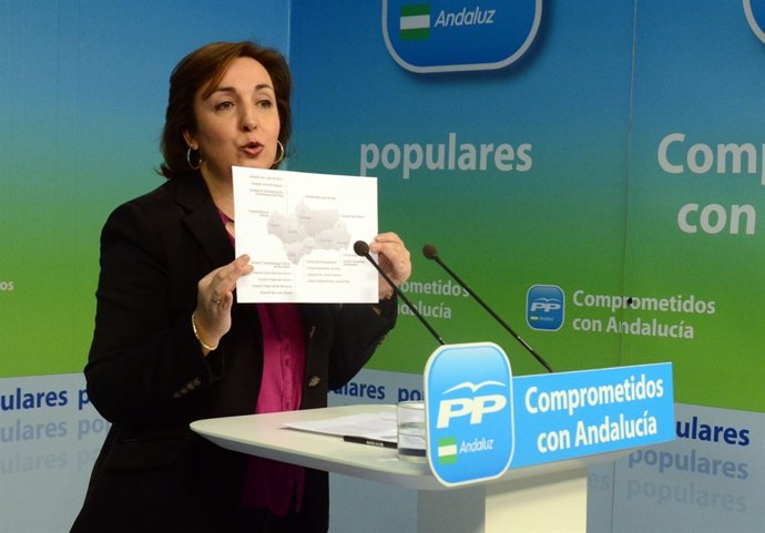 La vicesecretaria de Organización del PP-A, Ana Mª Corredera, hoy en Sevilla