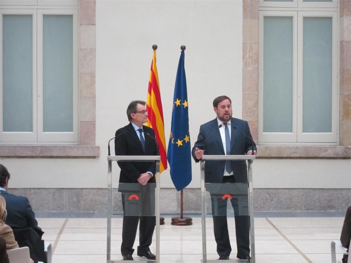 Artur Mas (CiU) Oriol Junqueras (ERC)