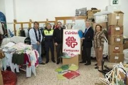 Imagen de la entrega de los alimentos