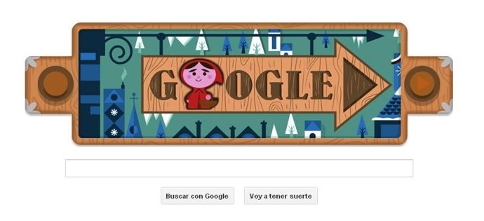 Doodle Caperucita Roja, homenaje a los hermanos Grimm