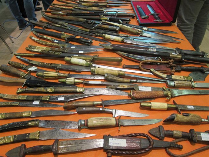 Armas intervenidas al falso anticuario en El Vendrell