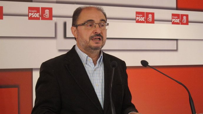 El secretario general del PSOE en Aragón, Javier Lambán