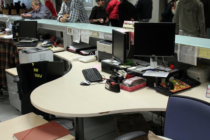 Ordenadores apagados en el Registro Civil de Valencia