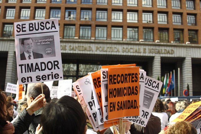 Concentración a favor de una sanidad pública