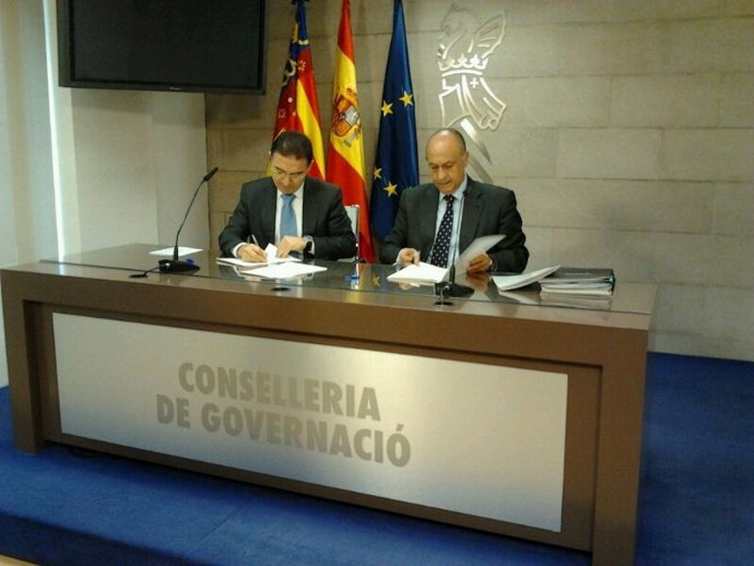 Castellano y Lledó durante la rueda de prensa