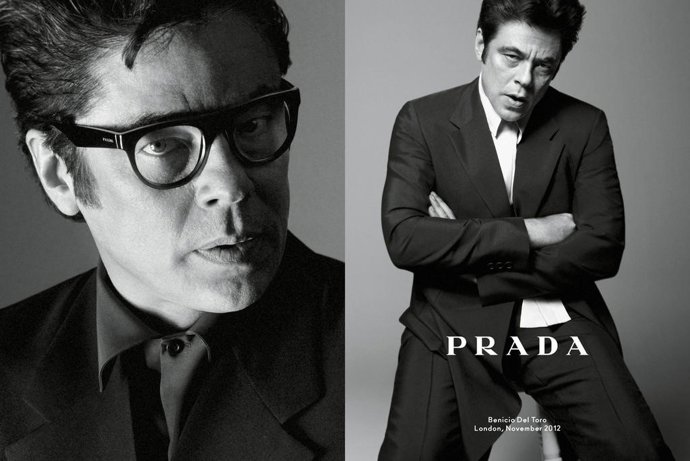 Del toro posa para Prada