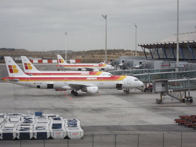 Aviones de Iberia en Barajas