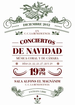 Cartel de los conciertos de la Beneficencia