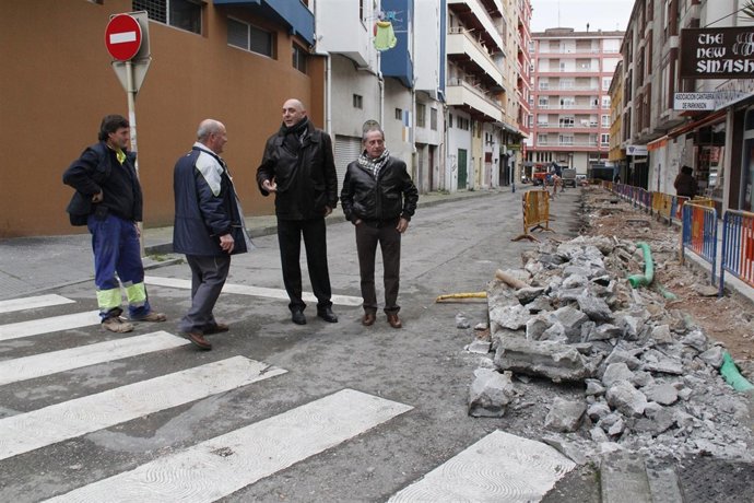 Obras en la calle Pedro Lorenzo Molleda 