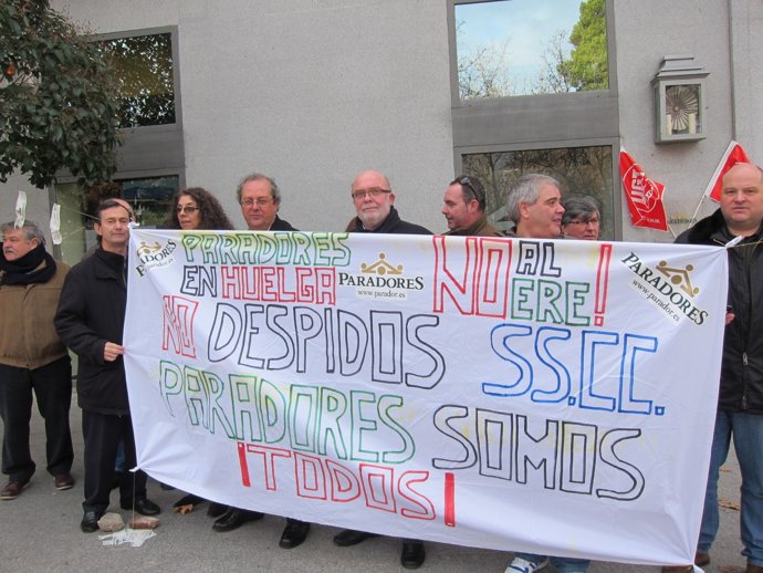 Protesta de trabajadores de Paradores