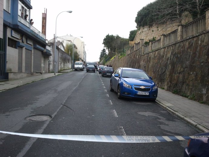 Calle de Ferrol donde apareció el cadáver de una mujer