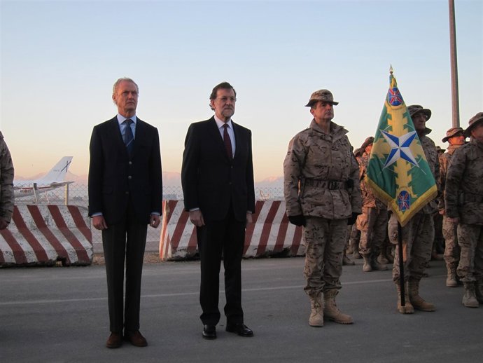 Morenés, Rajoy y el jefe del Estado Mayor de la Defensa