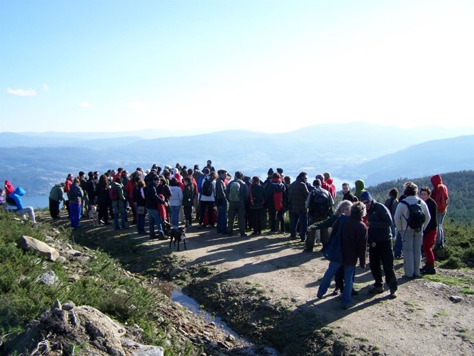 Ruta contra el parque eólico de O Morrazo