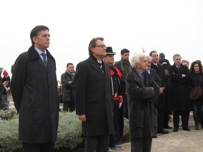 Lluís Recoder, Artur Mas (CiU), Antoni Peyrí (nieto de Francesc Macià)