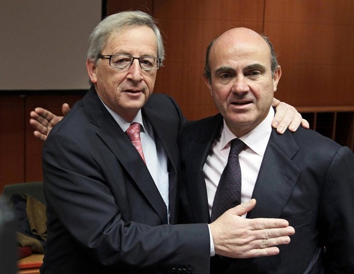Jean-Claude Juncker Y Luis De Guindos