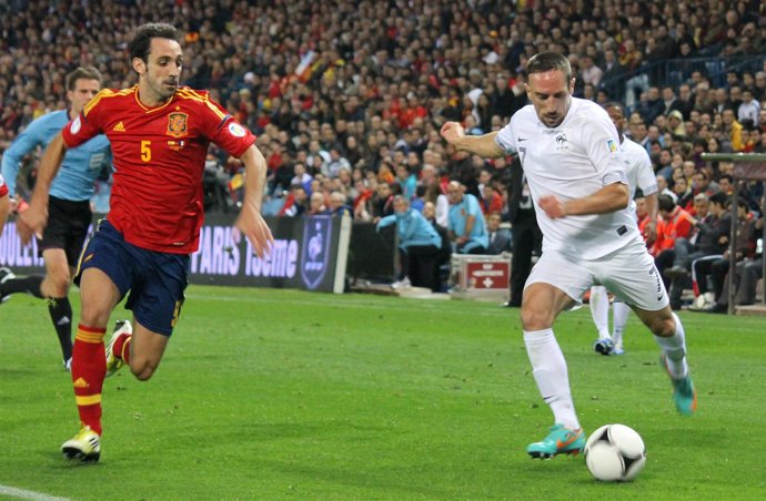 Juanfran Torres Franck Ribéry España Francia 
